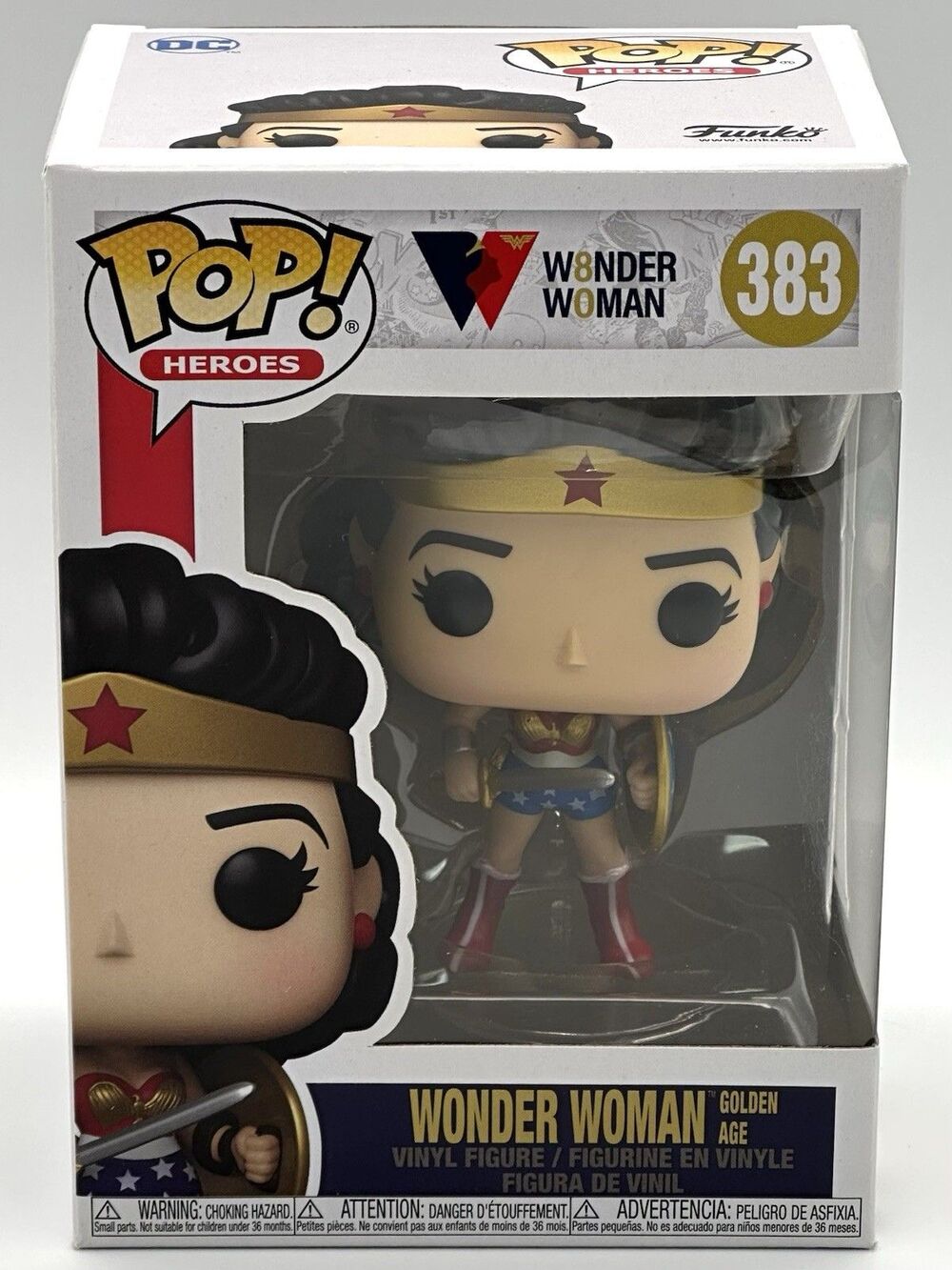 Vaulted Funko POP! #383 Heroes Wonder Woman Golden Age Vinyl Figure